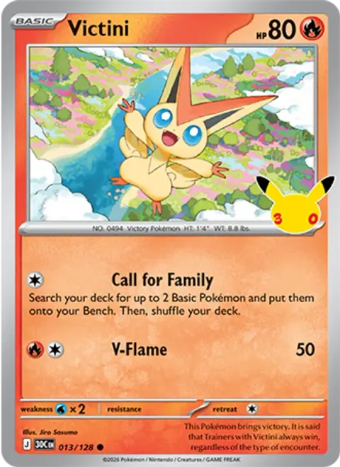 Victini 30TH 013 기본판 영어판 카드 이미지