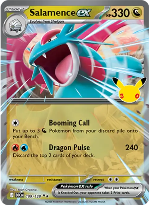 Salamence ex 30TH 109 기본판 영어판 카드 이미지