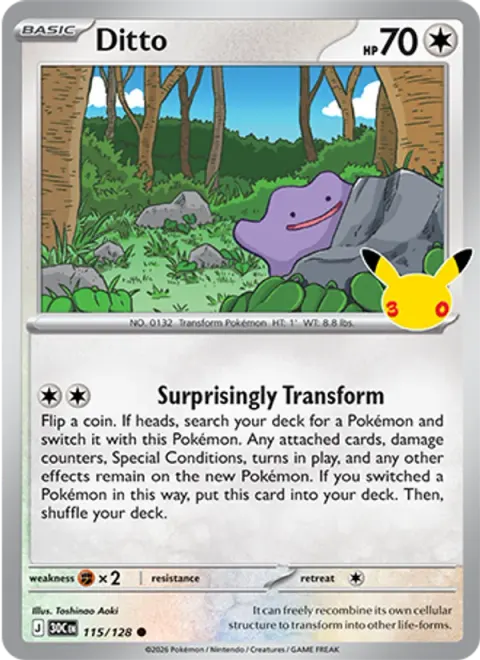 Ditto 30TH 115 기본판 영어판 카드 이미지