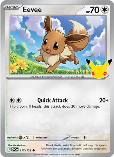 Eevee 30TH 117 기본판 영어판 카드 이미지