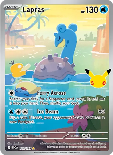 Lapras 30TH 131 기본판 영어판 카드 이미지