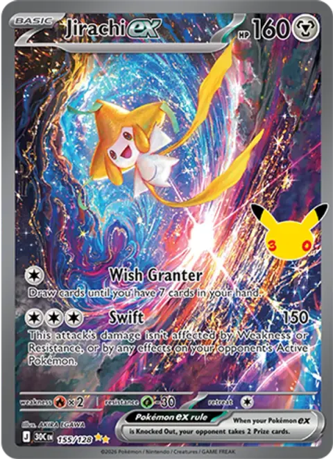 Jirachi ex 30TH 155 기본판 영어판 카드 이미지