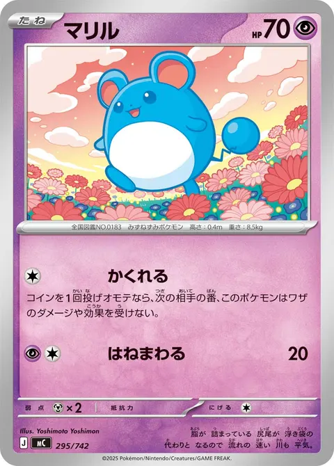 マリル 295/742 일본어판 카드 이미지
