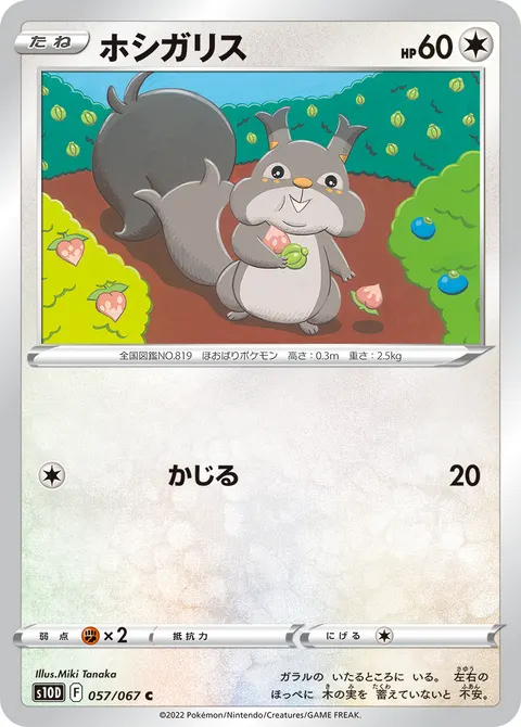 ホシガリス 057/067 일본어판 카드 이미지