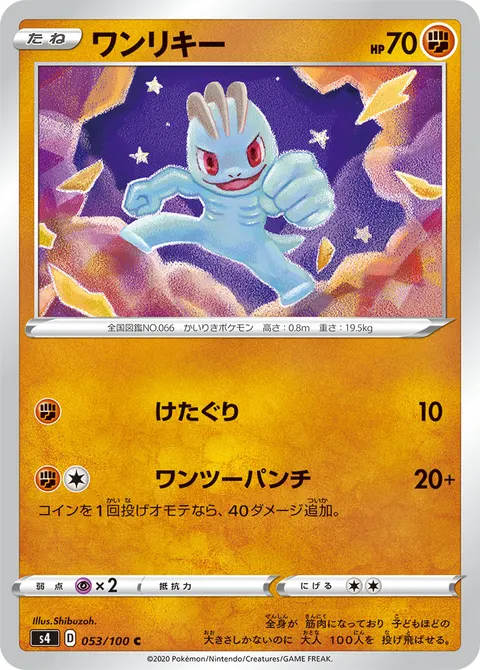 ワンリキー 053/100 일본어판 카드 이미지