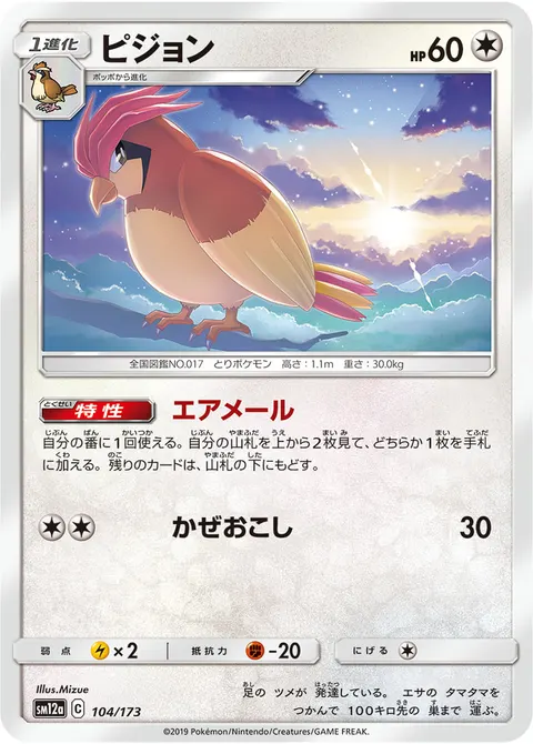 ピジョン 104/173 일본어판 카드 이미지