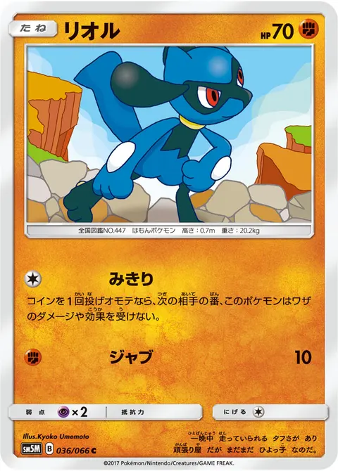 リオル 036/066 일본어판 카드 이미지