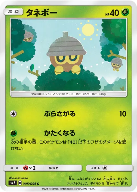 タネボー 005/096 일본어판 카드 이미지