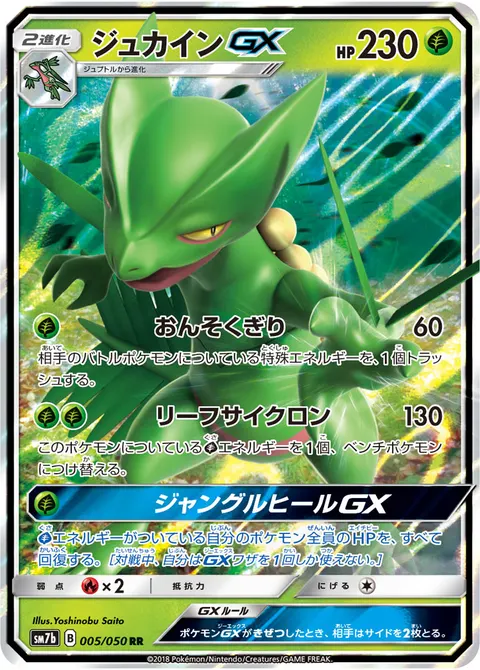 ジュカインGX 005/050 기본판 일본어판 카드 이미지