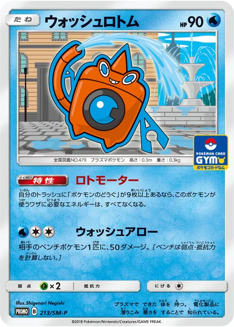 ウォッシュロトム 213/SM-P 기본판 일본어판 카드 이미지