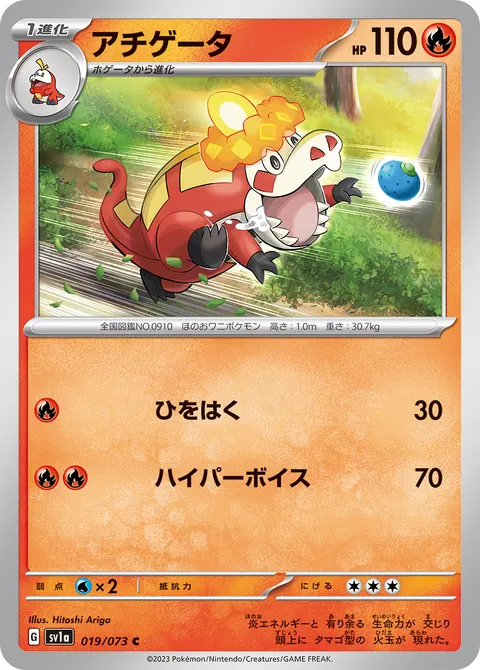 アチゲータ 019/073 일본어판 카드 이미지