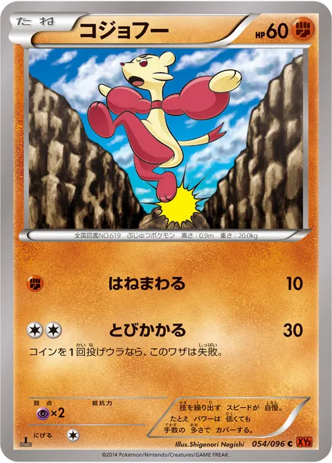 コジョフー 054/096 일본어판 카드 이미지