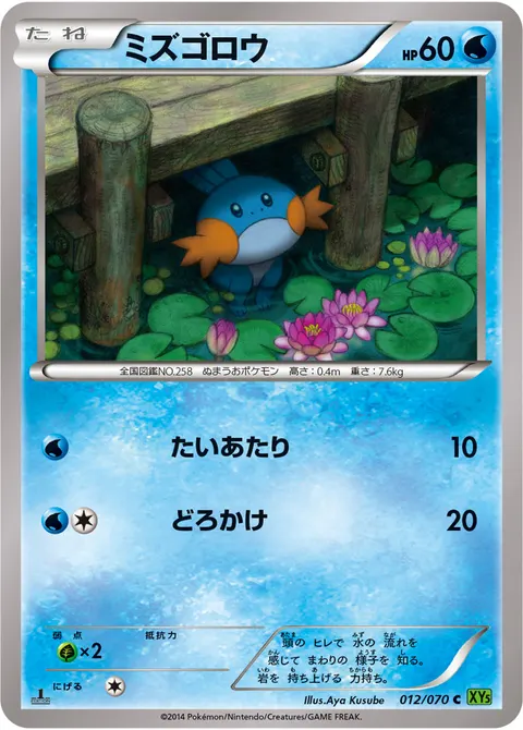 ミズゴロウ 012/070 기본판 일본어판 카드 이미지
