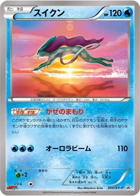 スイクン 205/XY-P 기본판 일본어판 카드 이미지
