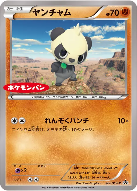 ヤンチャム 260/XY-P 일본어판 카드 이미지